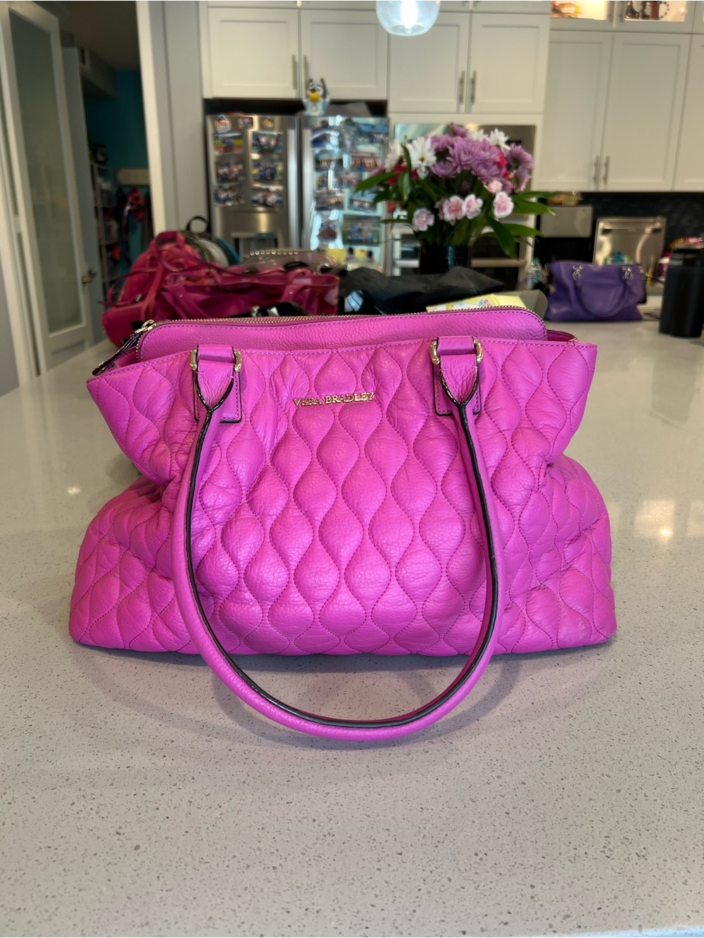 Vera Bradley Quilted Leather Emma Tote